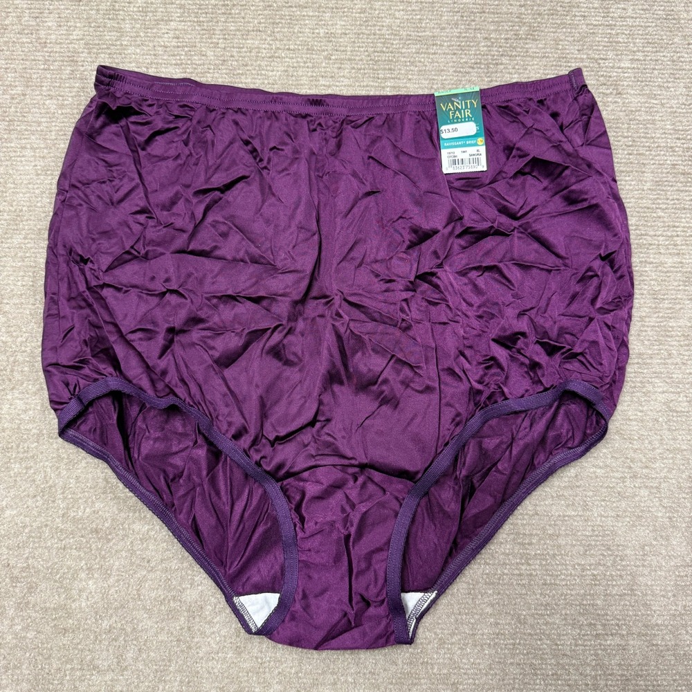 NWT Vanity Fair 15712 Women's 8/XL Sangria Ravissant Brief Panty